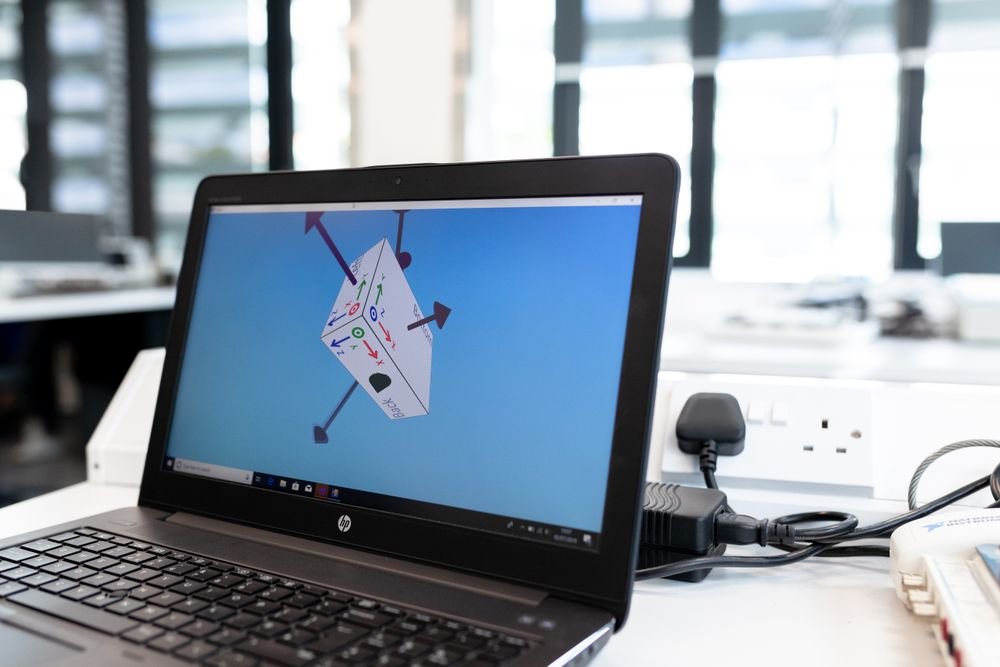 3D design on a laptop